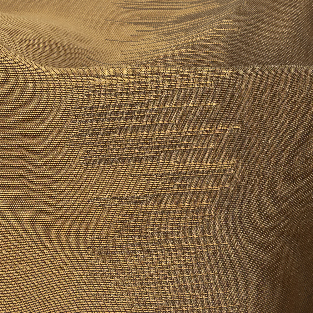 Antique Gold Ikat Stripes Organza and Dupioni Jacquard Detail Antique Gold Ikat Stripes Organza and Dupioni Jacquard Detail