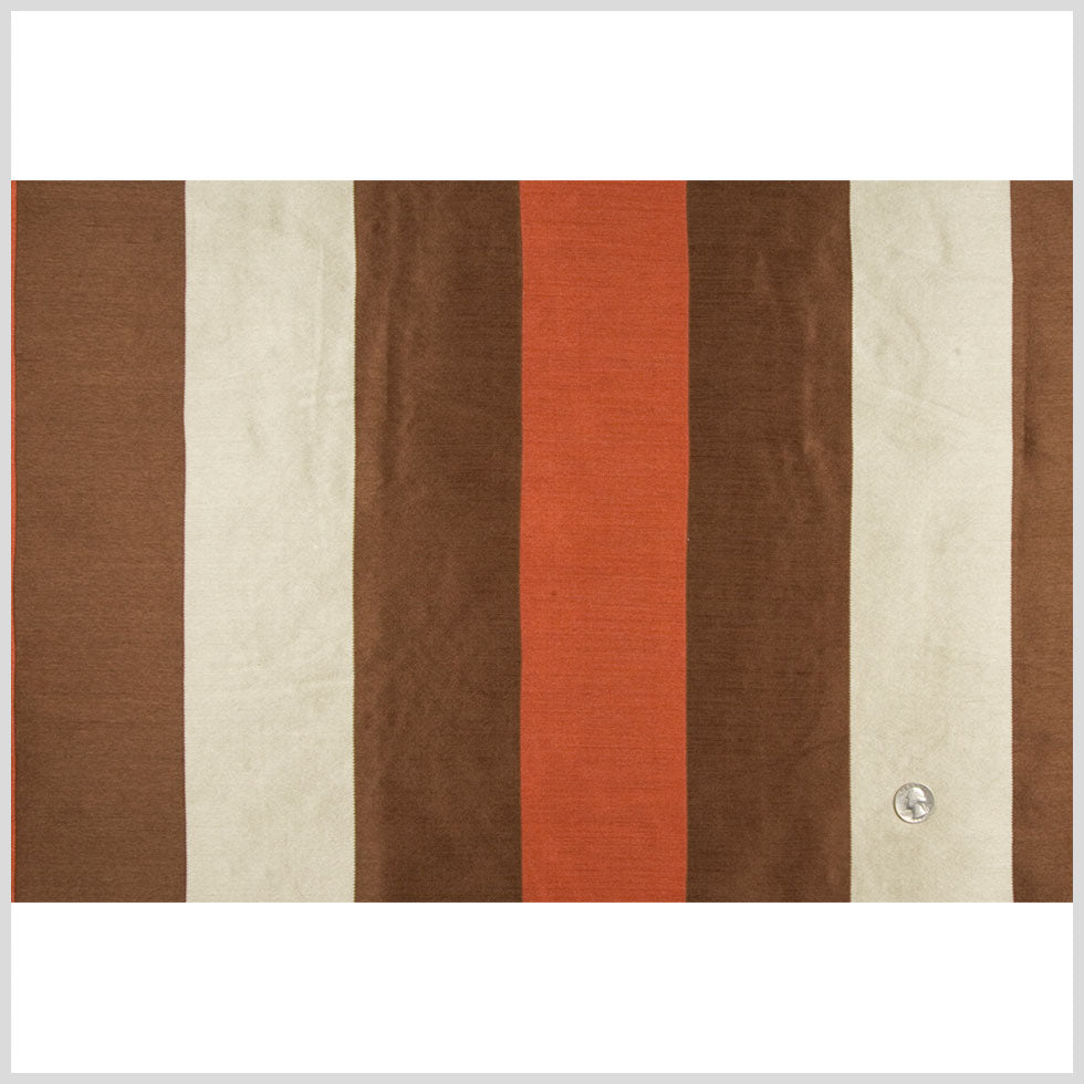 Chocolate/Terracotta/Beige Stripes Woven Full Chocolate/Terracotta/Beige Stripes Woven Full