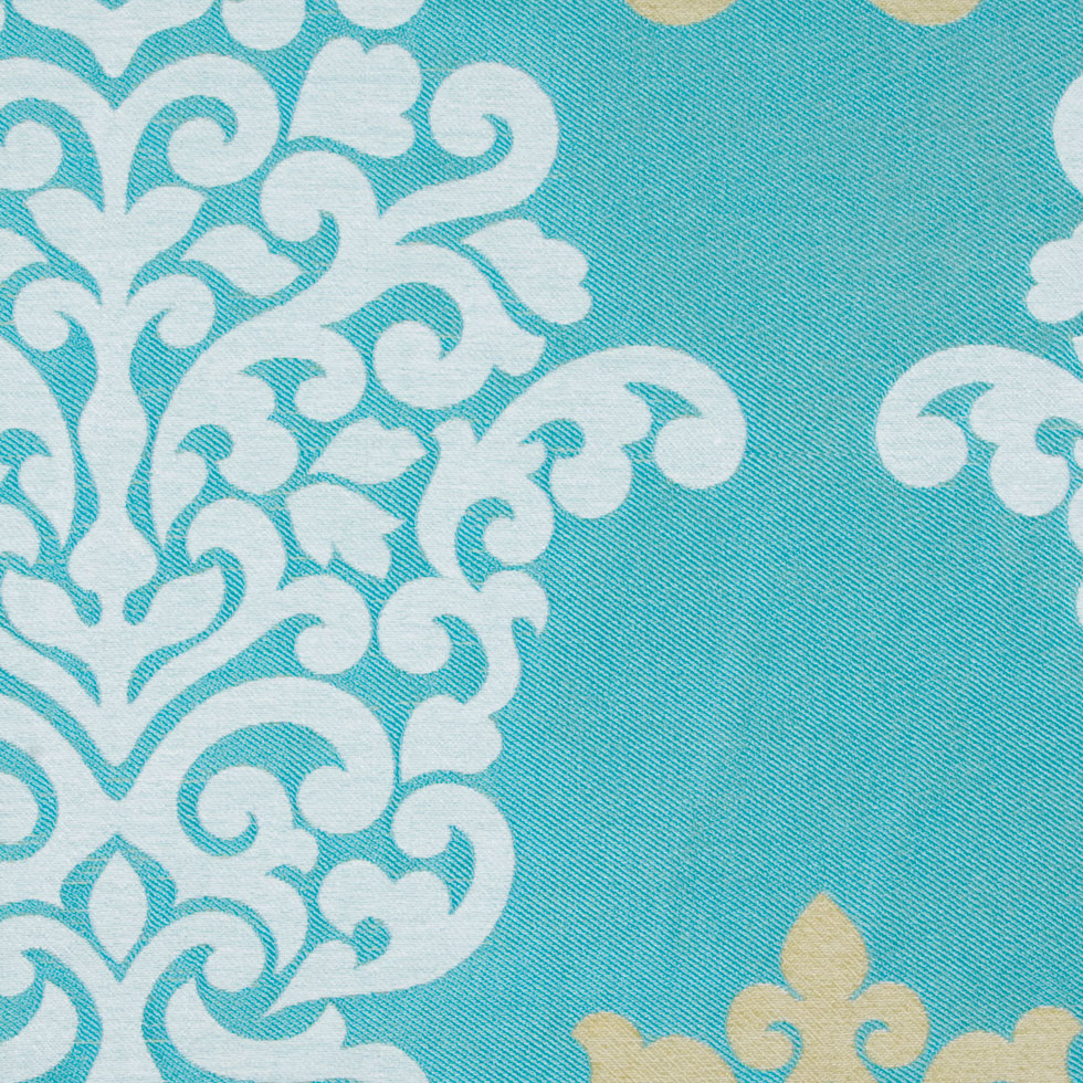 Aqua Damask Brocade Detail Aqua Damask Brocade Detail
