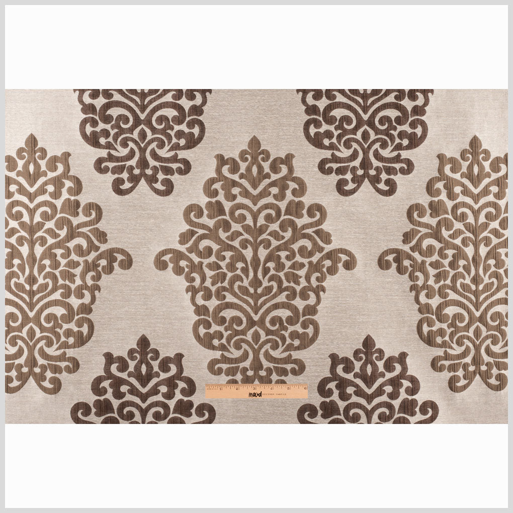Cream/Chocolate Damask Brocade Full Cream/Chocolate Damask Brocade Full