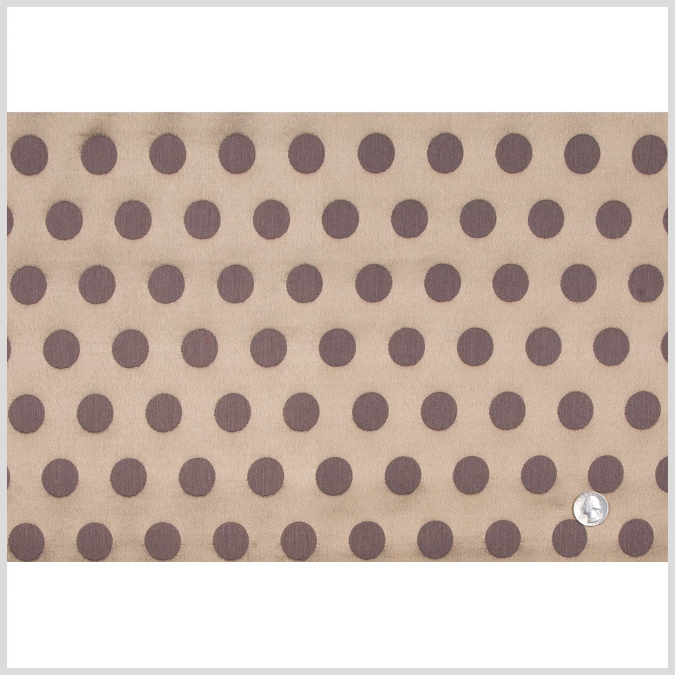 Gold/Chocolate Polka Dots Woven Full Gold/Chocolate Polka Dots Woven Full