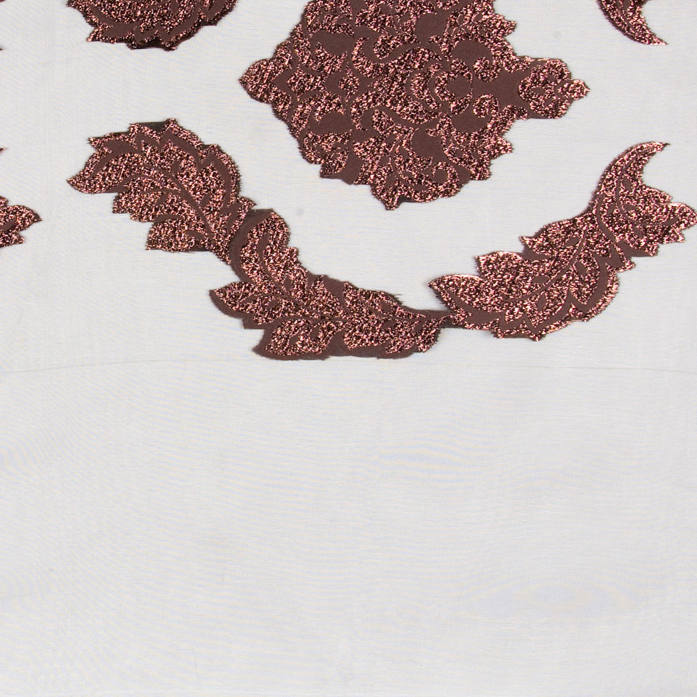 Chocolate/Copper Damask Sheer Detail Chocolate/Copper Damask Sheer Detail