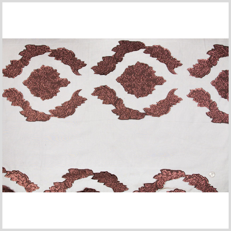 Chocolate/Copper Damask Sheer Full Chocolate/Copper Damask Sheer Full