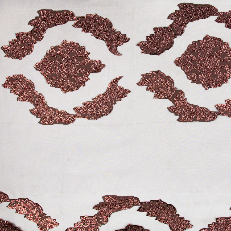 Chocolate/Copper Damask Sheer Chocolate/Copper Damask Sheer