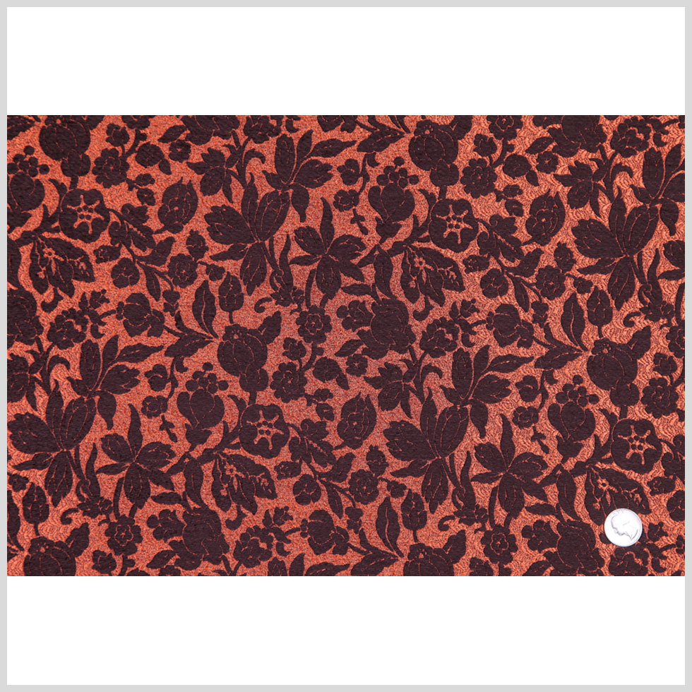 Chocolate/Orange Floral Woven Full Chocolate/Orange Floral Woven Full