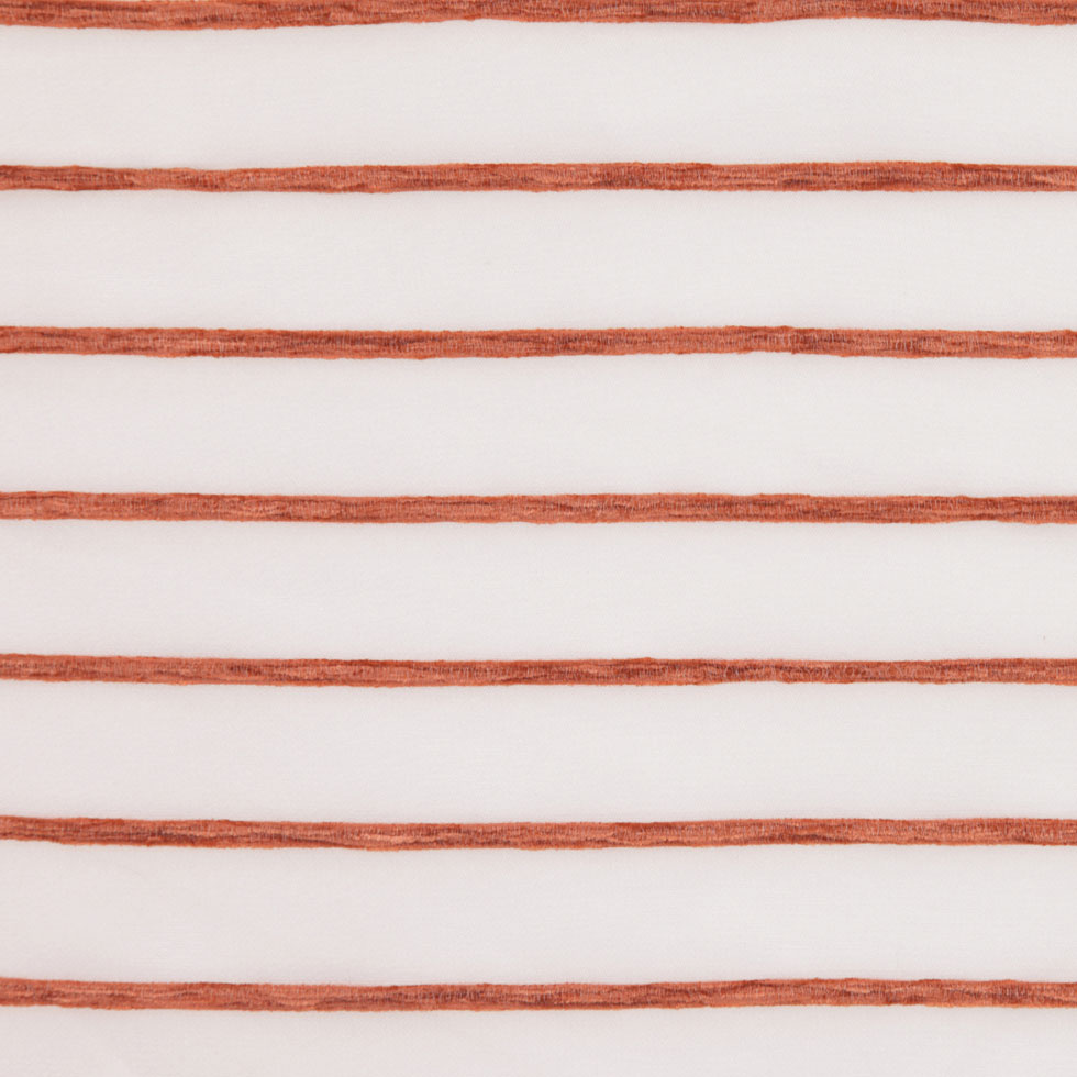 Ivory/Orange Stripes Striped Sheer Ivory/Orange Stripes Striped Sheer
