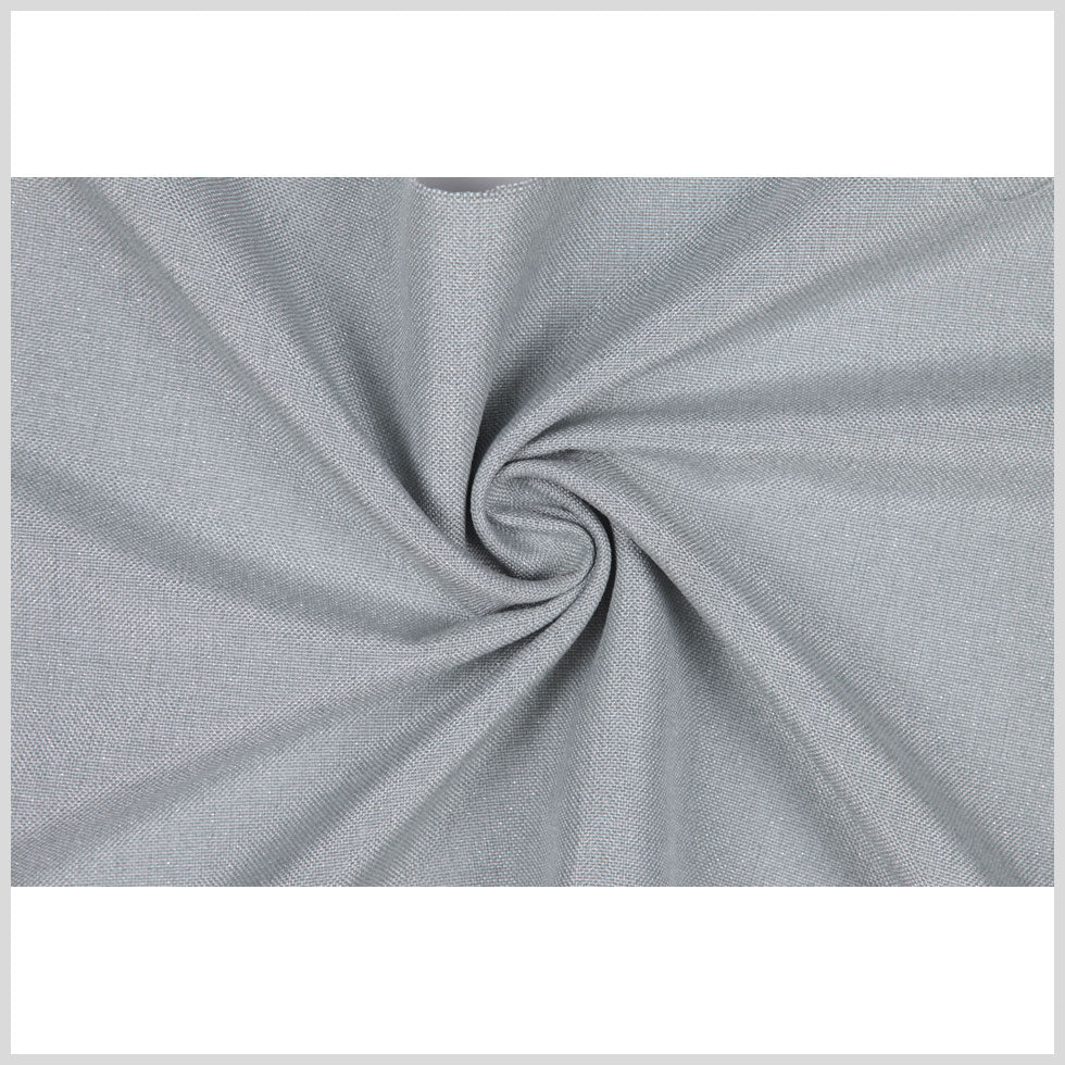 Spa/Metallic Silver Solid Linen Lame Full Spa/Metallic Silver Solid Linen Lame Full