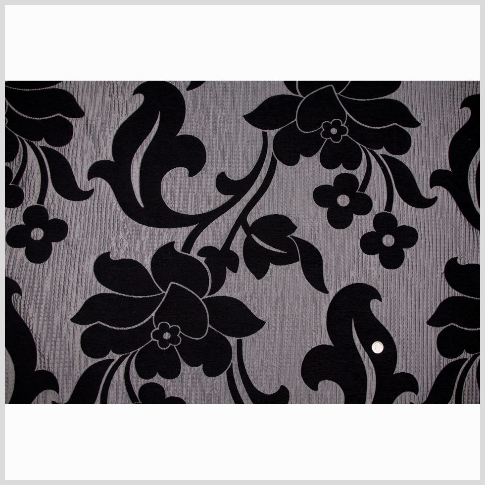 Platinum/Black Floral Brocade Full Platinum/Black Floral Brocade Full
