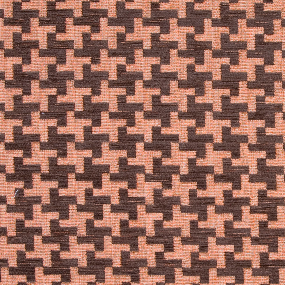 Chocolate/Tiger Lily Houndstooth Chenille Detail Chocolate/Tiger Lily Houndstooth Chenille Detail
