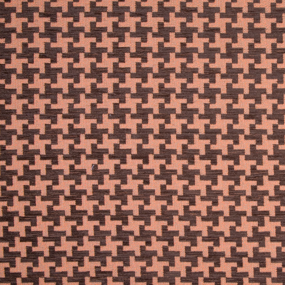Chocolate/Tiger Lily Houndstooth Chenille Chocolate/Tiger Lily Houndstooth Chenille