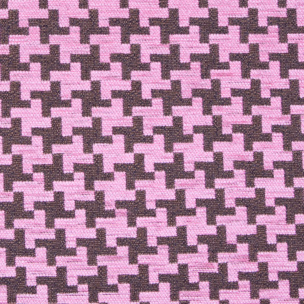 Raspberry Ice/Black-Brown Houndstooth Chenille Raspberry Ice/Black-Brown Houndstooth Chenille