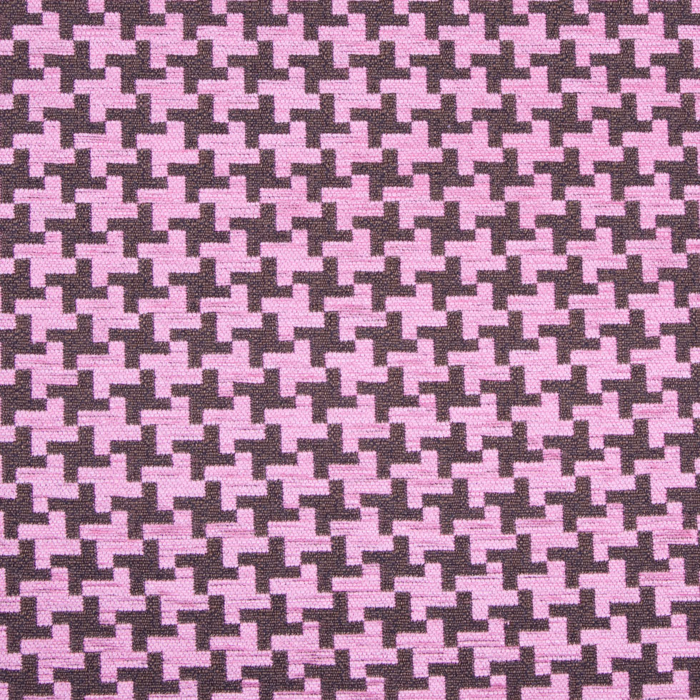 Raspberry Ice/Black-Brown Houndstooth Chenille Raspberry Ice/Black-Brown Houndstooth Chenille