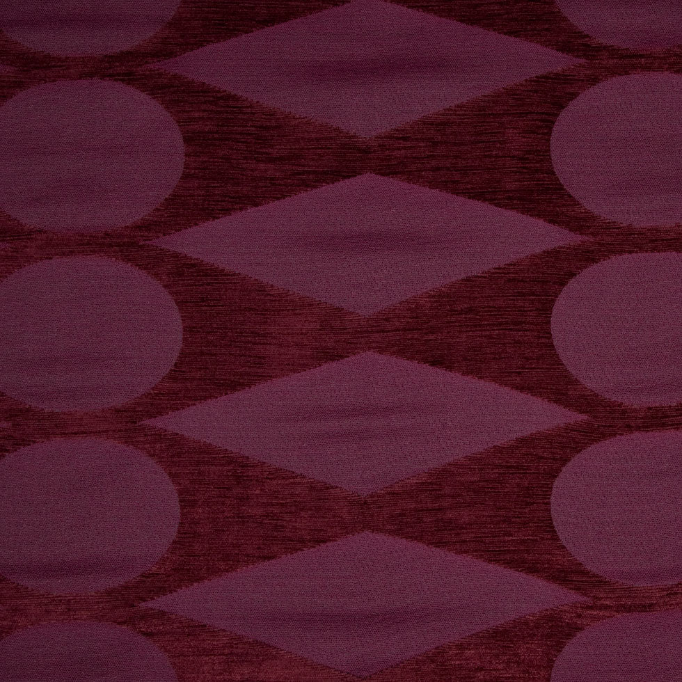 Burgundy Geometric Chenille Burgundy Geometric Chenille