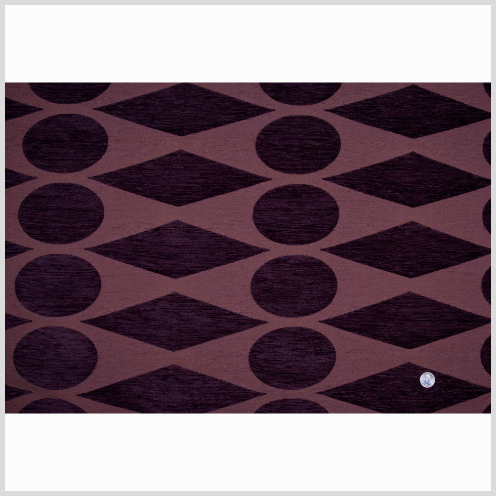 Aubergine Geometric Chenille Full Aubergine Geometric Chenille Full