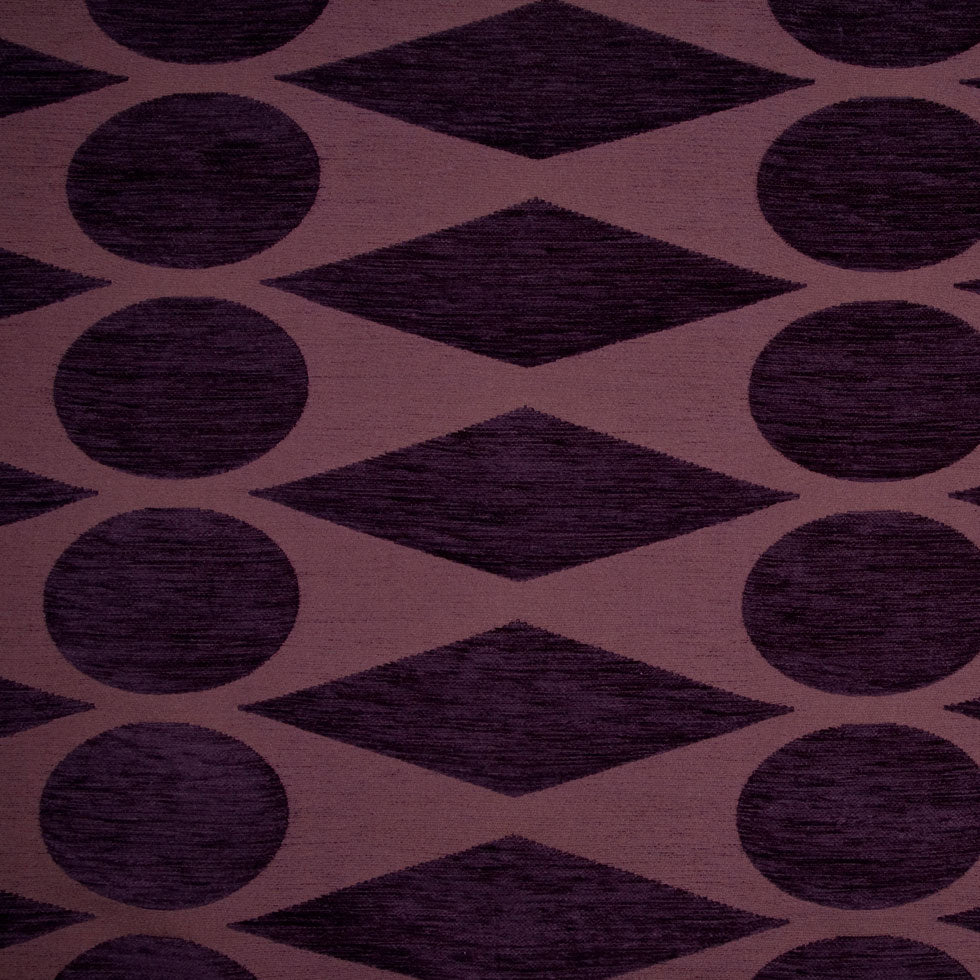 Aubergine Geometric Chenille Aubergine Geometric Chenille