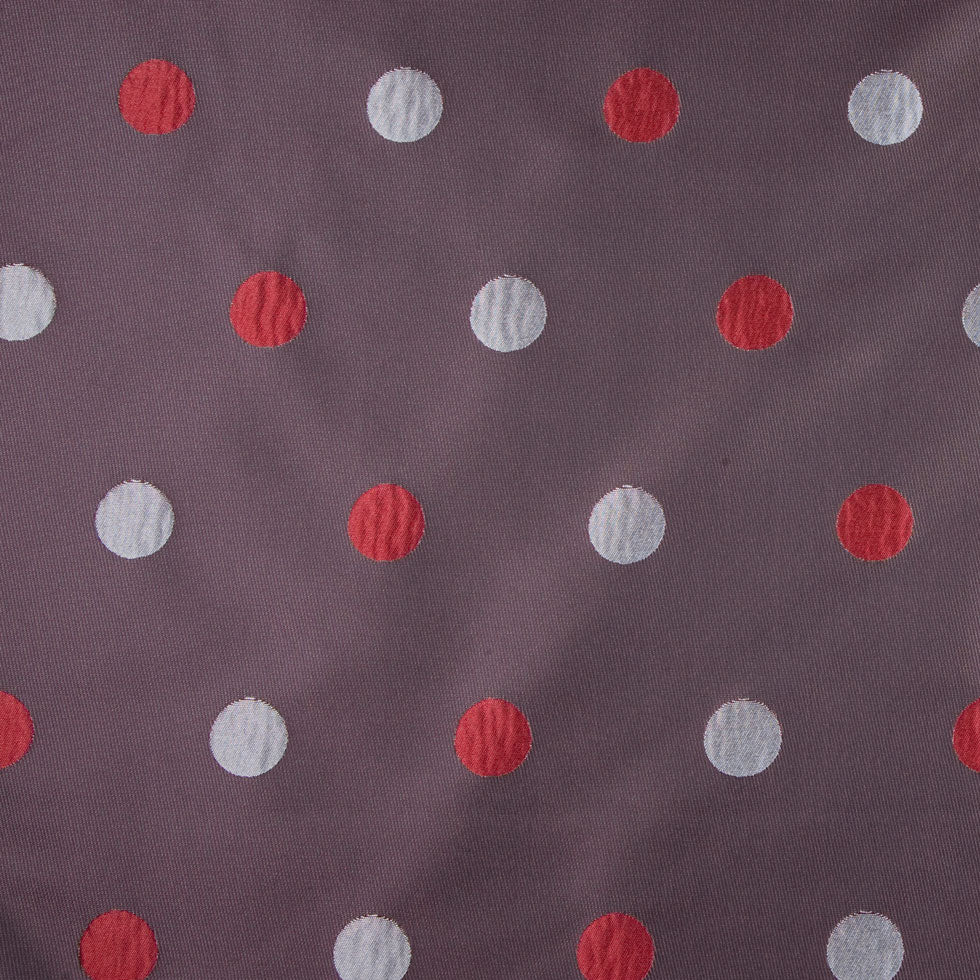 Heather Gray/Garnet/Silver Polka Dots Brocade Heather Gray/Garnet/Silver Polka Dots Brocade