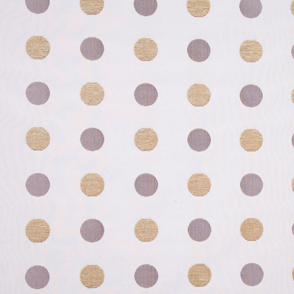 Cream/Antique Gold/Iridescent Brown Polka Dots Chenille Cream/Antique Gold/Iridescent Brown Polka Dots Chenille