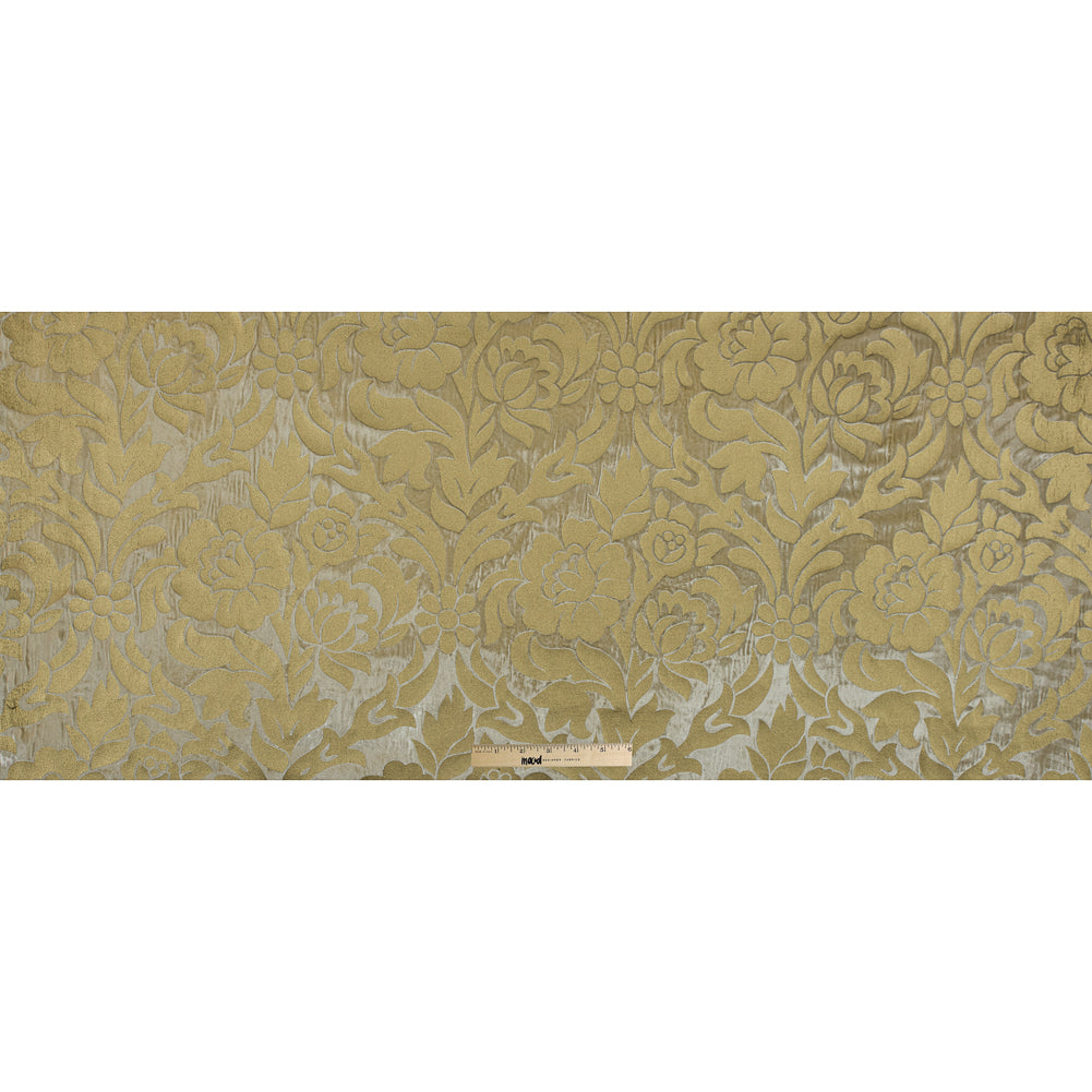 Cream Velvet with Royal Gold Foil Floral Design Folded Cream Velvet with Royal Gold Foil Floral Design Folded