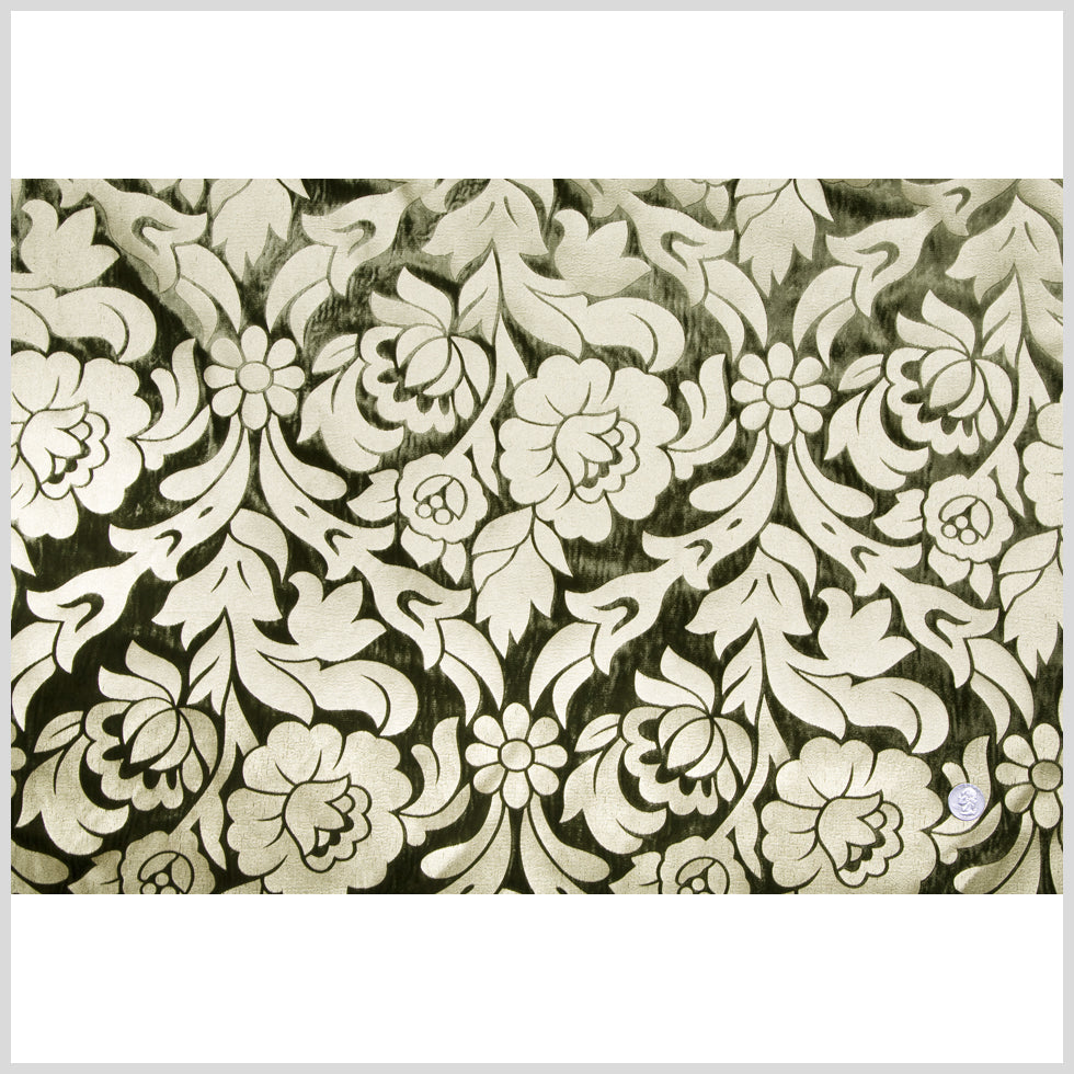 Moss/Royal Gold Floral Velvet Full Moss/Royal Gold Floral Velvet Full