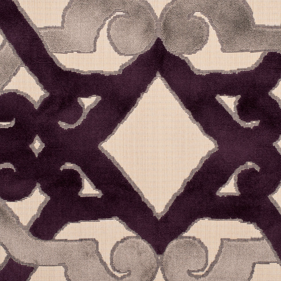 Purple/Beige/Stone Geometric Chenille Purple/Beige/Stone Geometric Chenille