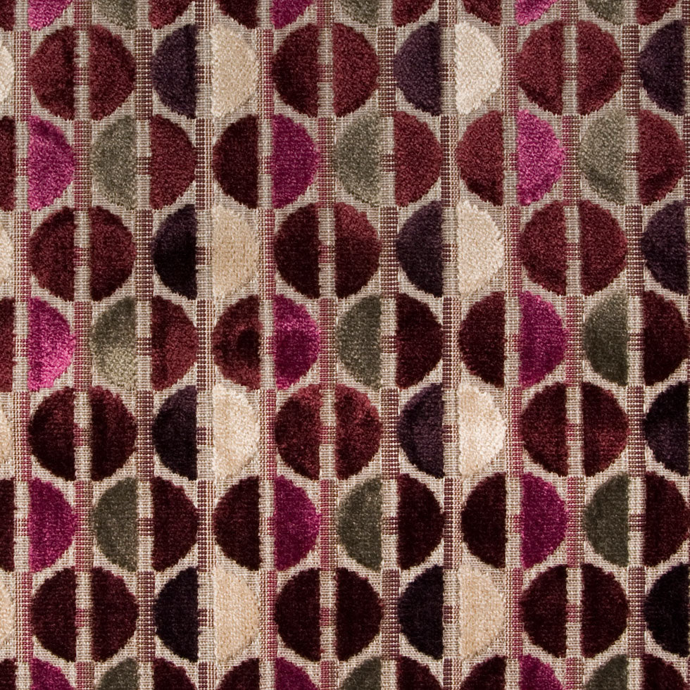 Burgundy/Stone Polka Dots Chenille Detail Burgundy/Stone Polka Dots Chenille Detail