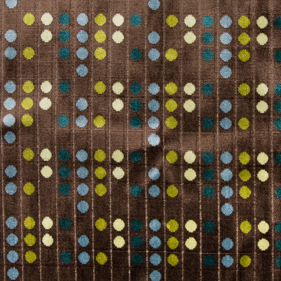 Brown/Blue Polka Dots Chenille Brown/Blue Polka Dots Chenille