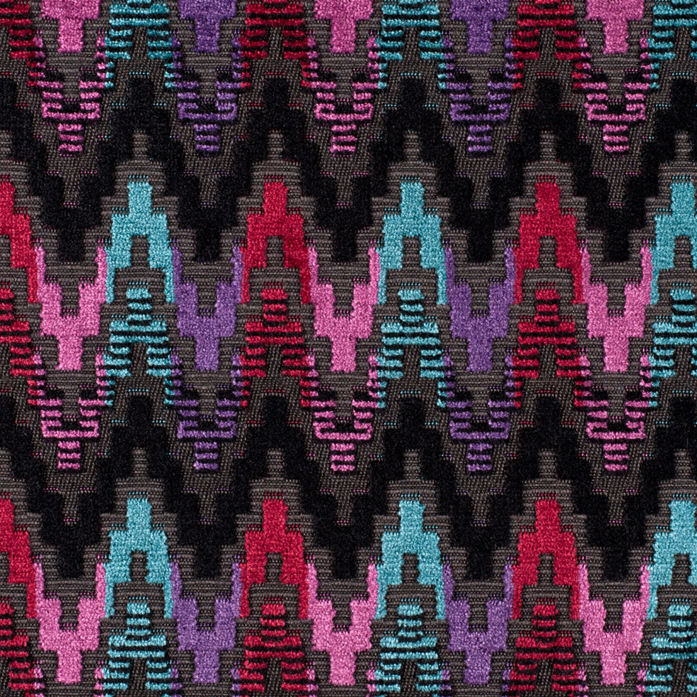 Zwart/Multi 6489 Ikat Velvet Zwart/Multi 6489 Ikat Velvet