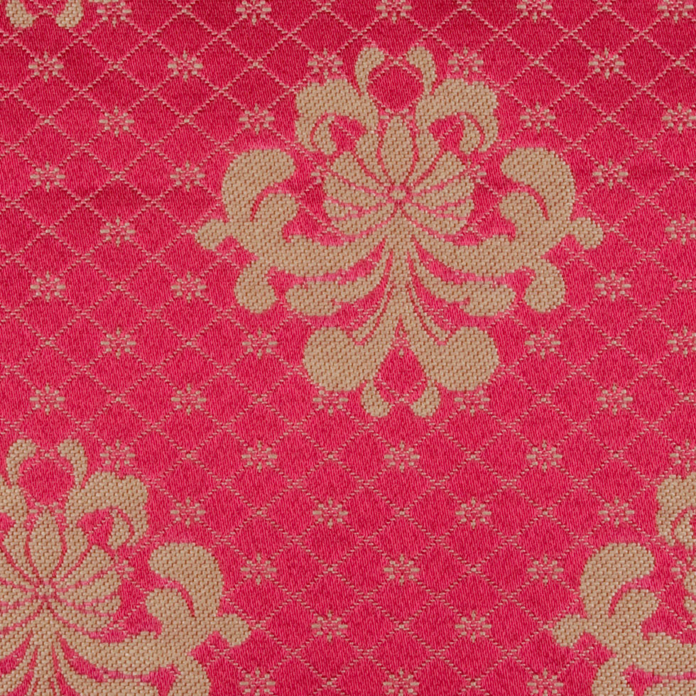 Deep Coral/Gold Classical Brocade Detail Deep Coral/Gold Classical Brocade Detail