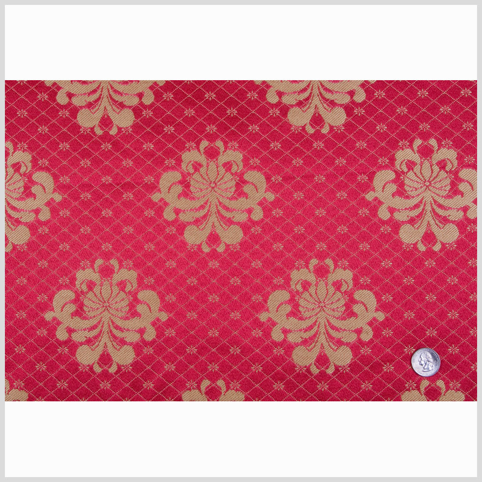 Deep Coral/Gold Classical Brocade Full Deep Coral/Gold Classical Brocade Full