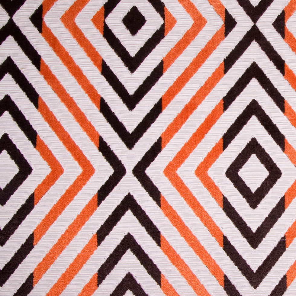 Orange/Chocolate/Beige Diamonds Chenille Orange/Chocolate/Beige Diamonds Chenille
