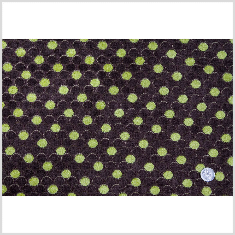 Mulberry/Citron Polka Dots Chenille Full Mulberry/Citron Polka Dots Chenille Full