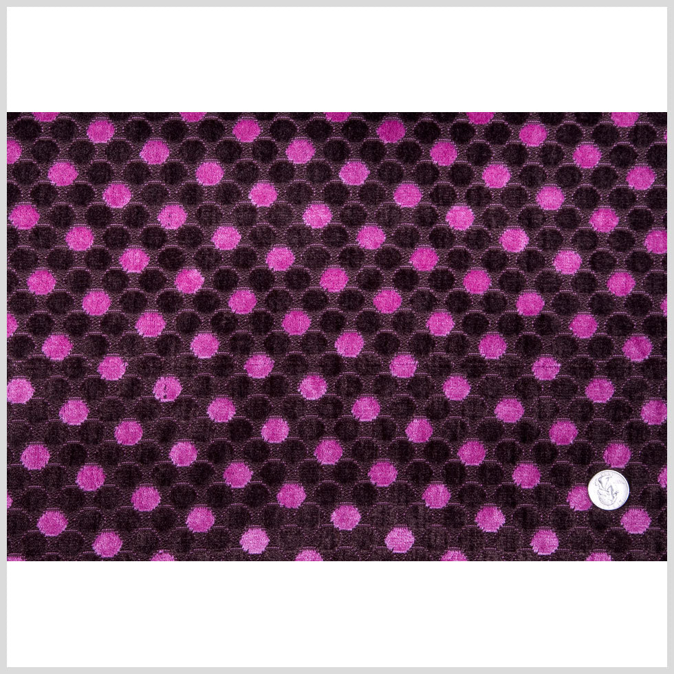 Chocolate/Liz Berry Polka Dots Chenille Full Chocolate/Liz Berry Polka Dots Chenille Full