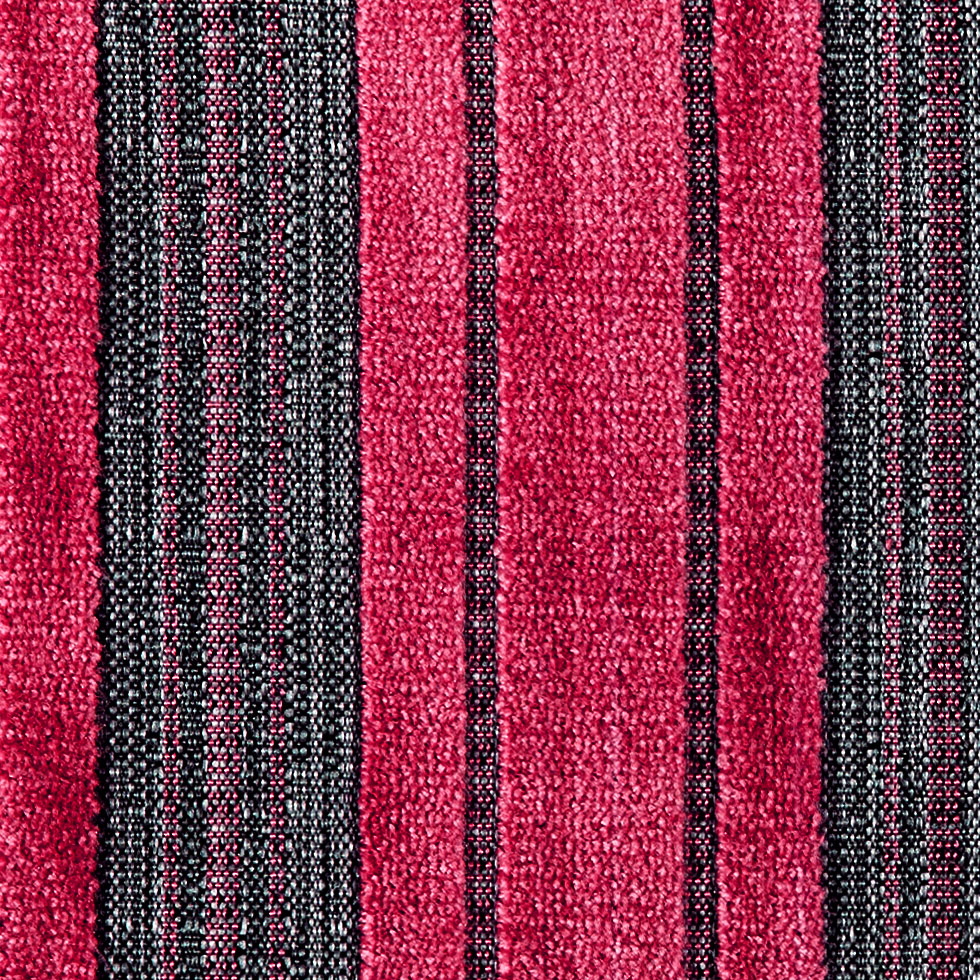 Roja Red/Heather Gray Stripes Chenille Detail Roja Red/Heather Gray Stripes Chenille Detail
