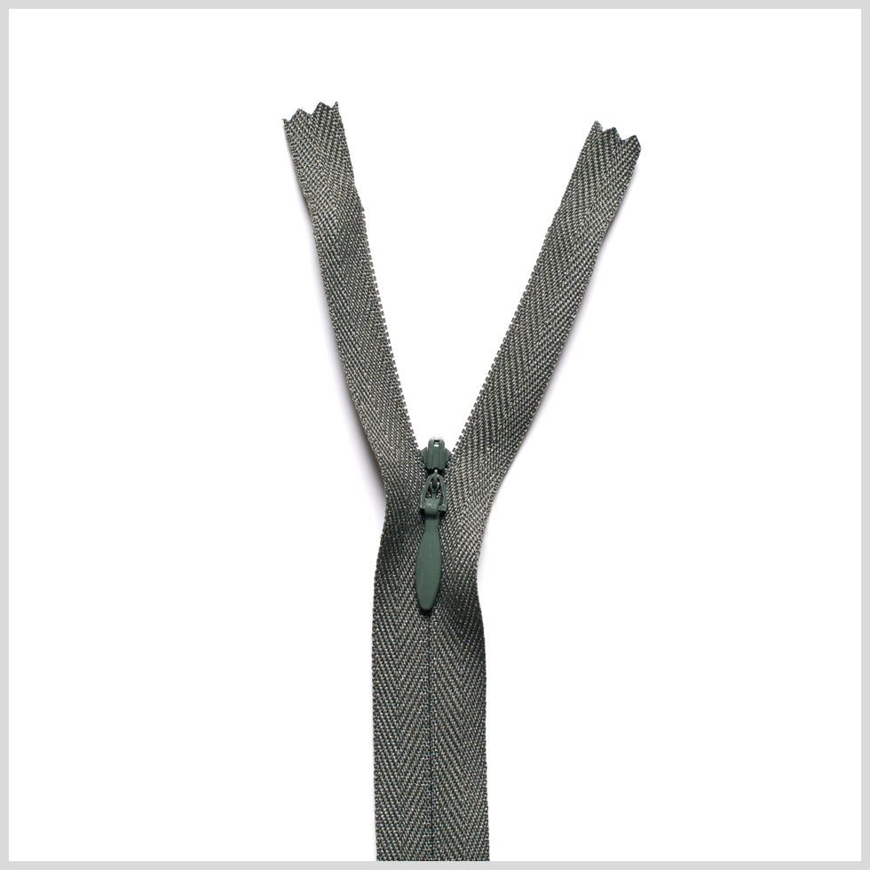 Invisible Zipper 9" by YKK - 567 Pale Army Invisible Zipper 9" by YKK - 567 Pale Army