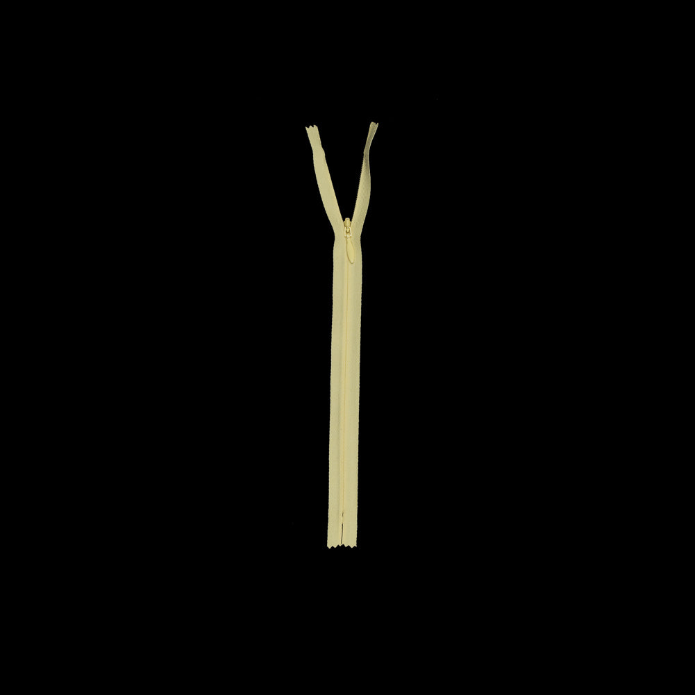 Invisible Zipper 9" by YKK - 802 Elfin Yellow Detail Invisible Zipper 9" by YKK - 802 Elfin Yellow Detail