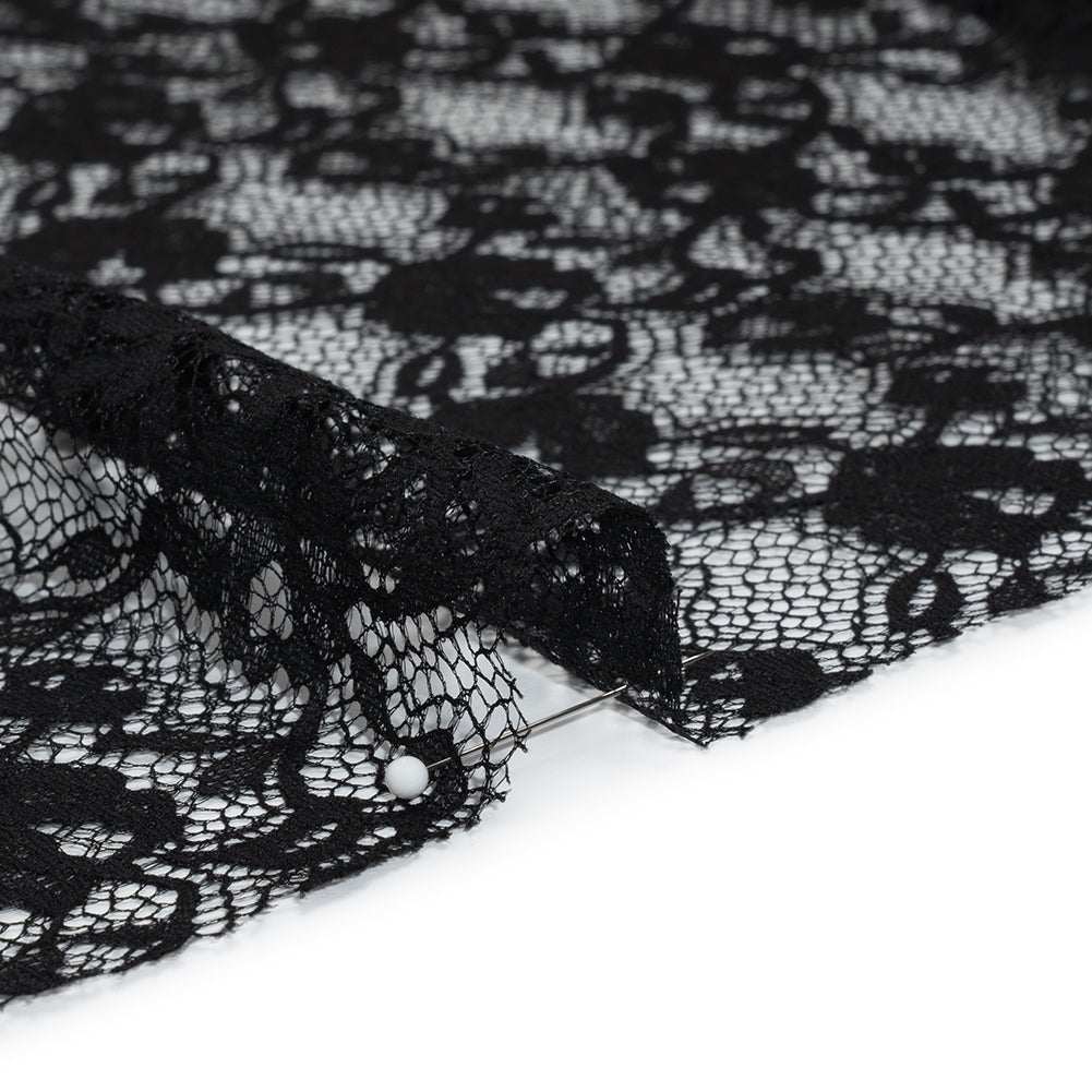 Chantilly Lace - Black Floral Vines - Detail Chantilly Lace - Black Floral Vines - Detail
