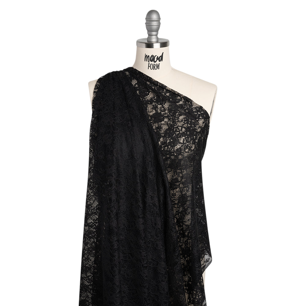 Chantilly Lace - Black Floral Vines - Drape Chantilly Lace - Black Floral Vines - Drape