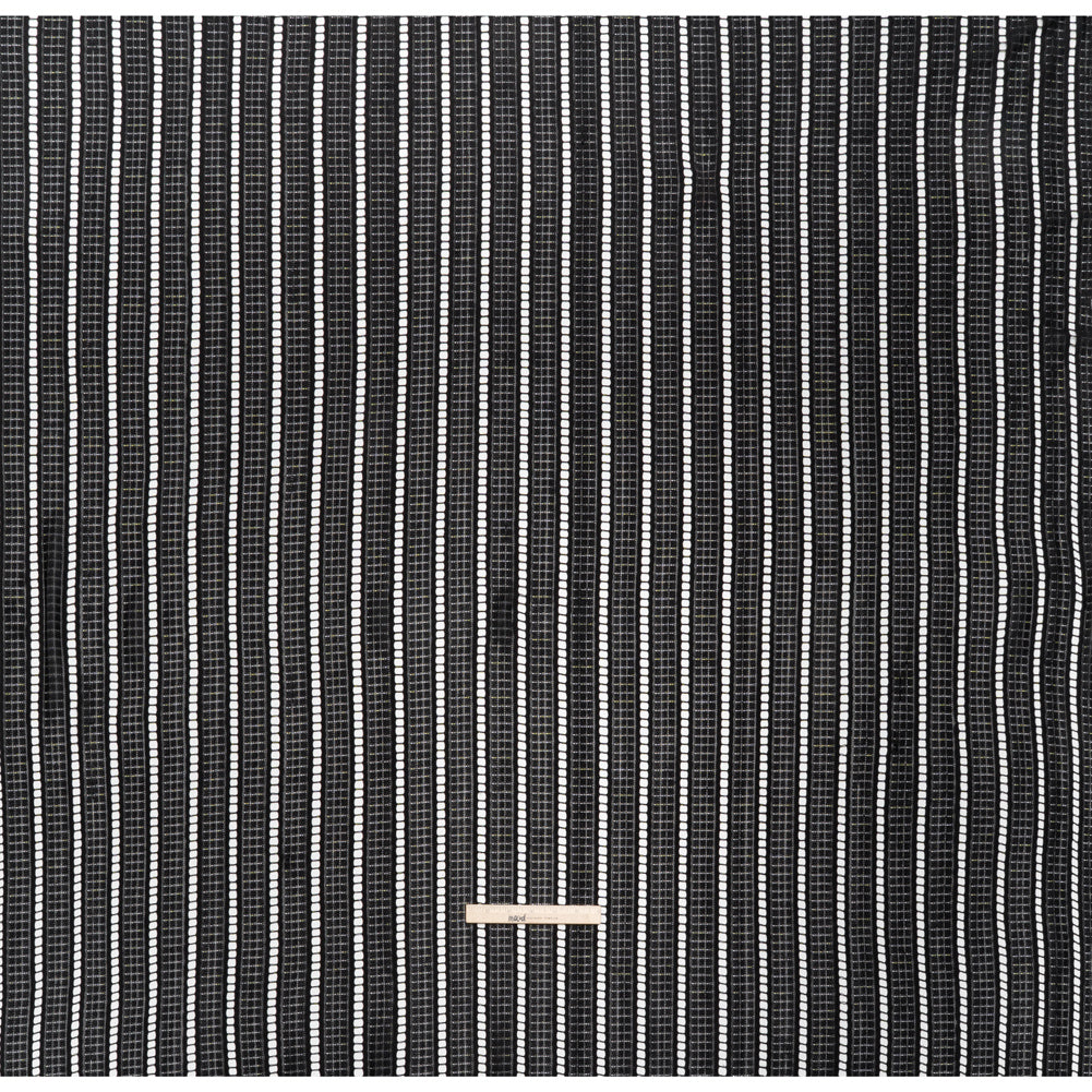 Corded Lace - Black Squares and Stripes - Full Corded Lace - Black Squares and Stripes - Full