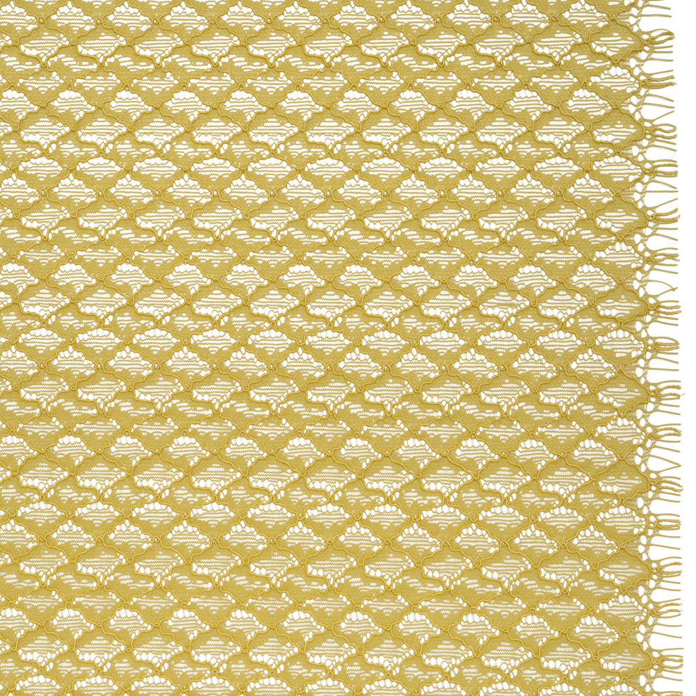 Corded Lace with Finished Eyelash Edges - Chartreuse Diamond Lattice Corded Lace with Finished Eyelash Edges - Chartreuse Diamond Lattice