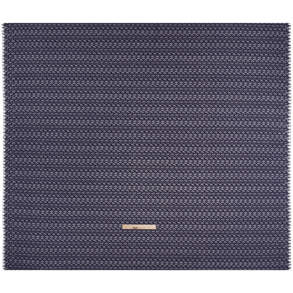 Corded Lace with Finished Eyelash Edges - Navy and Purple Diamond Lattice - Full Corded Lace with Finished Eyelash Edges - Navy and Purple Diamond Lattice - Full