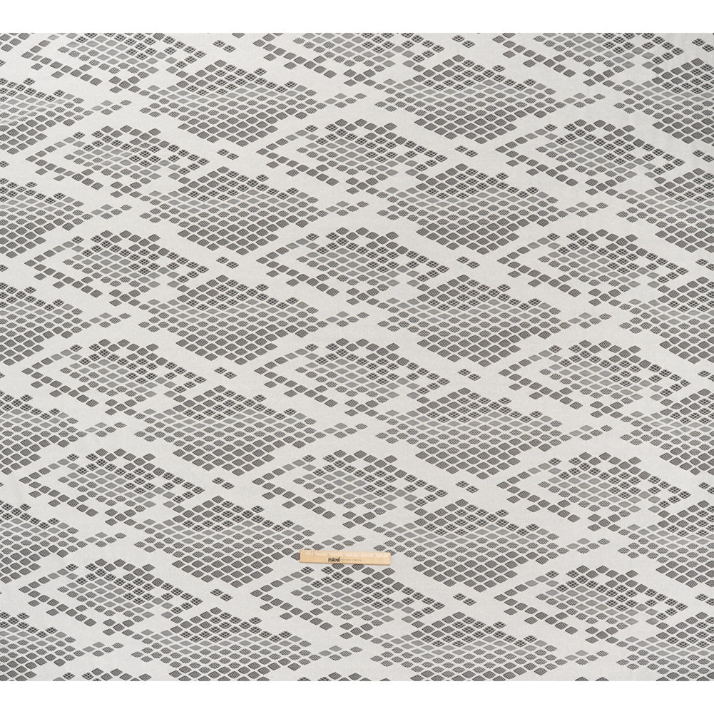 Raschel Lace with Eyelash Fringe Edges - Ivory Diamond Argyle Raschel Lace with Eyelash Fringe Edges - Ivory Diamond Argyle