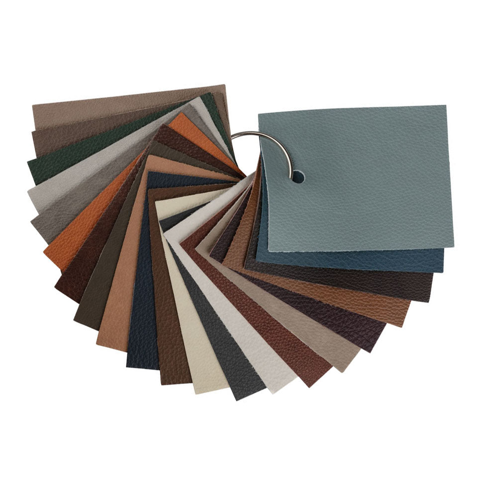 Moscato Italian Baby Blue Aniline Dyed Soft Top Grain Performance Cow Leather Hide with Protective Topcoat Folded Moscato Italian Baby Blue Aniline Dyed Soft Top Grain Performance Cow Leather Hide with Protective Topcoat Folded