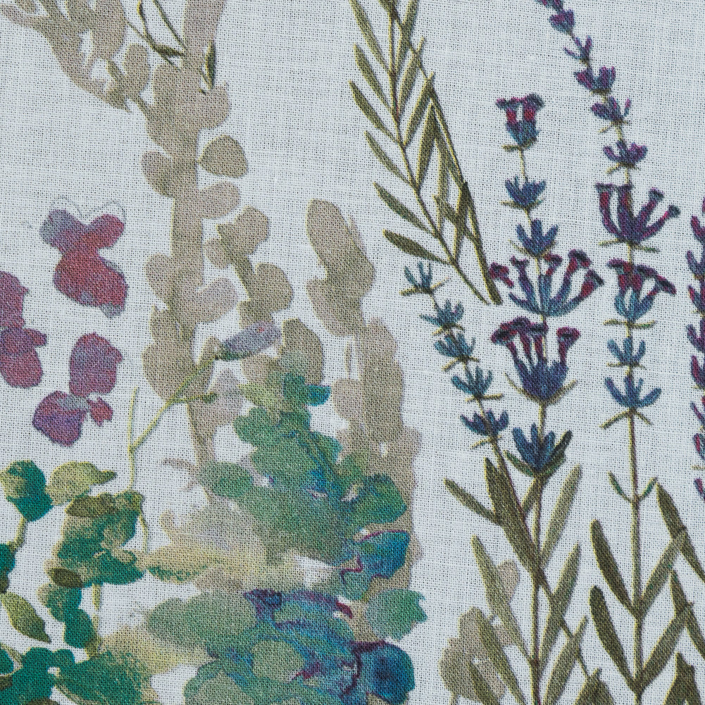 Cotton Voile Panel - White Floral Band - Promenade au Pavot Print - Mood Exclusive Jacques Collection Cotton Voile Panel - White Floral Band - Promenade au Pavot Print - Mood Exclusive Jacques Collection