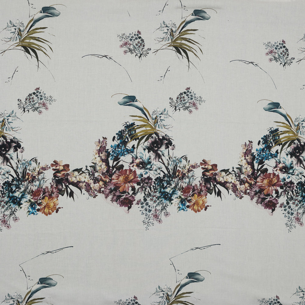 Cotton Voile Panel - Floral Band - Hera's Offering Print - Mood Exclusive Gaia Collection Cotton Voile Panel - Floral Band - Hera's Offering Print - Mood Exclusive Gaia Collection