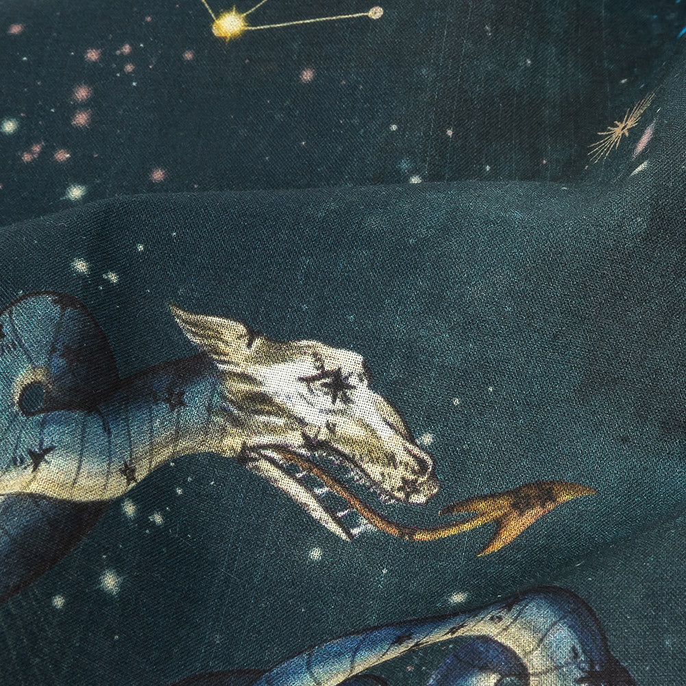 Cotton Voile - Navy Celestial Birds - Apollo's Disguise Print - Mood Exclusive Gaia Collection Detail Cotton Voile - Navy Celestial Birds - Apollo's Disguise Print - Mood Exclusive Gaia Collection Detail