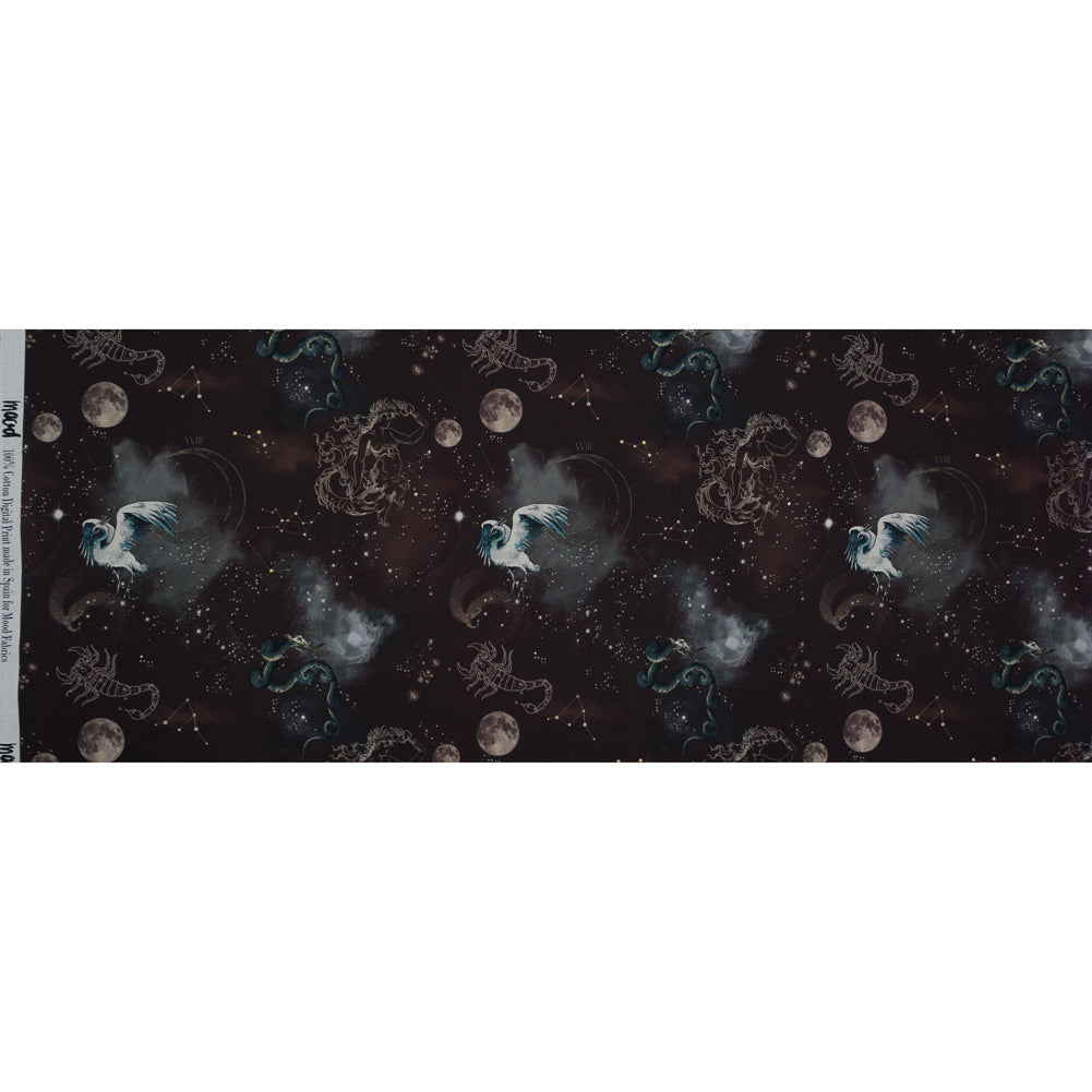 Cotton Voile - Burgundy Celestial Birds - Apollo's Disguise Burgundy Print - Mood Exclusive Gaia Collection - Full Cotton Voile - Burgundy Celestial Birds - Apollo's Disguise Burgundy Print - Mood Exclusive Gaia Collection - Full