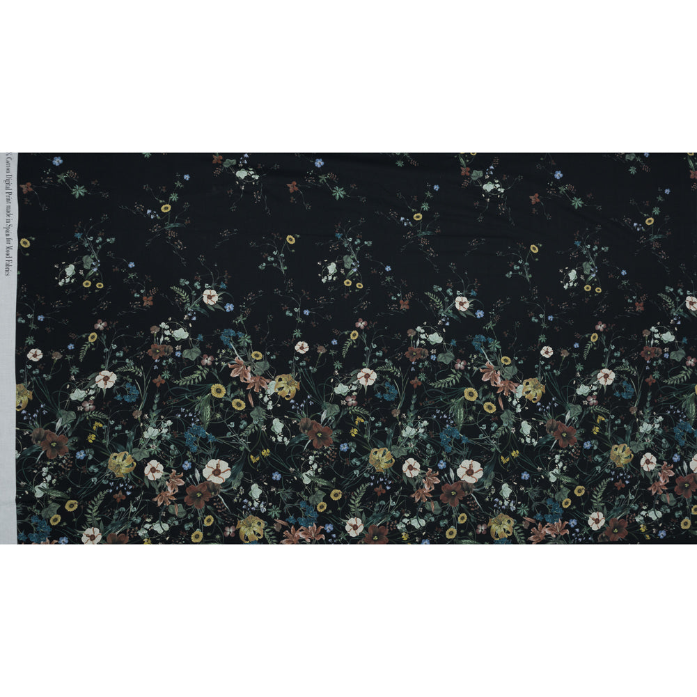 Cotton Voile - Black Floral - Persephone's Bouquet Print - Mood Exclusive Gaia Collection Cotton Voile - Black Floral - Persephone's Bouquet Print - Mood Exclusive Gaia Collection