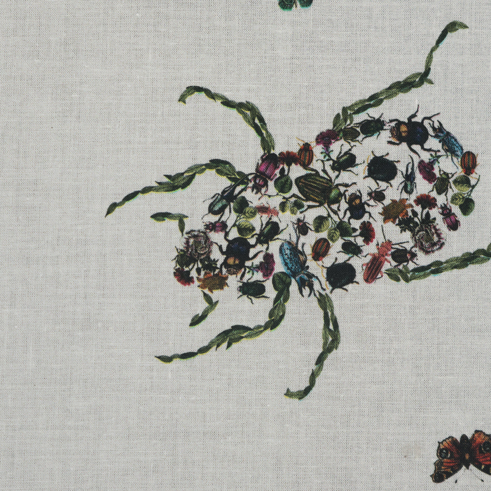 Cotton Voile - Floral Beetles and Butterflies - Tithonus' Lament Print - Mood Exclusive Gaia Collection Cotton Voile - Floral Beetles and Butterflies - Tithonus' Lament Print - Mood Exclusive Gaia Collection