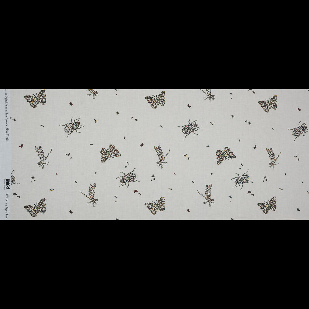 Cotton Voile - Floral Beetles and Butterflies - Tithonus' Lament Print - Mood Exclusive Gaia Collection Cotton Voile - Floral Beetles and Butterflies - Tithonus' Lament Print - Mood Exclusive Gaia Collection