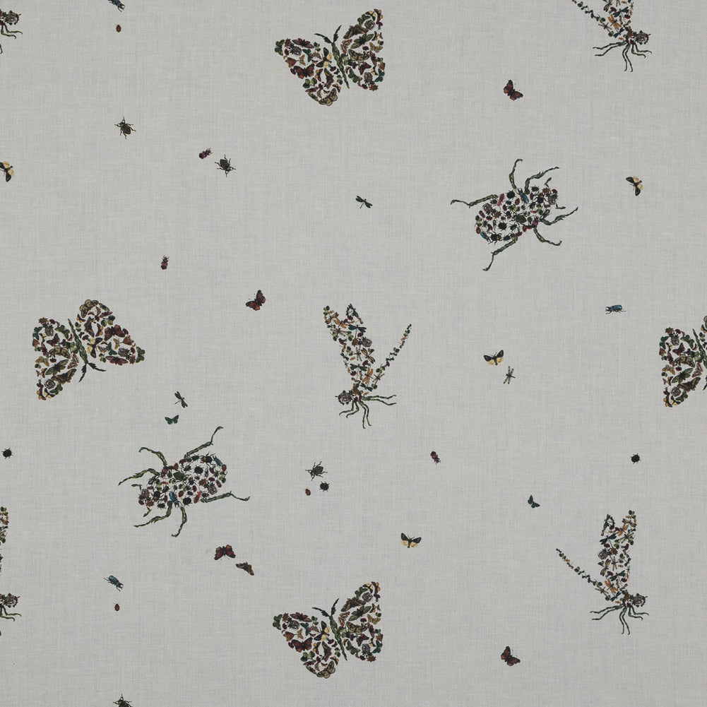 Cotton Voile - Floral Beetles and Butterflies - Tithonus' Lament Print - Mood Exclusive Gaia Collection Cotton Voile - Floral Beetles and Butterflies - Tithonus' Lament Print - Mood Exclusive Gaia Collection